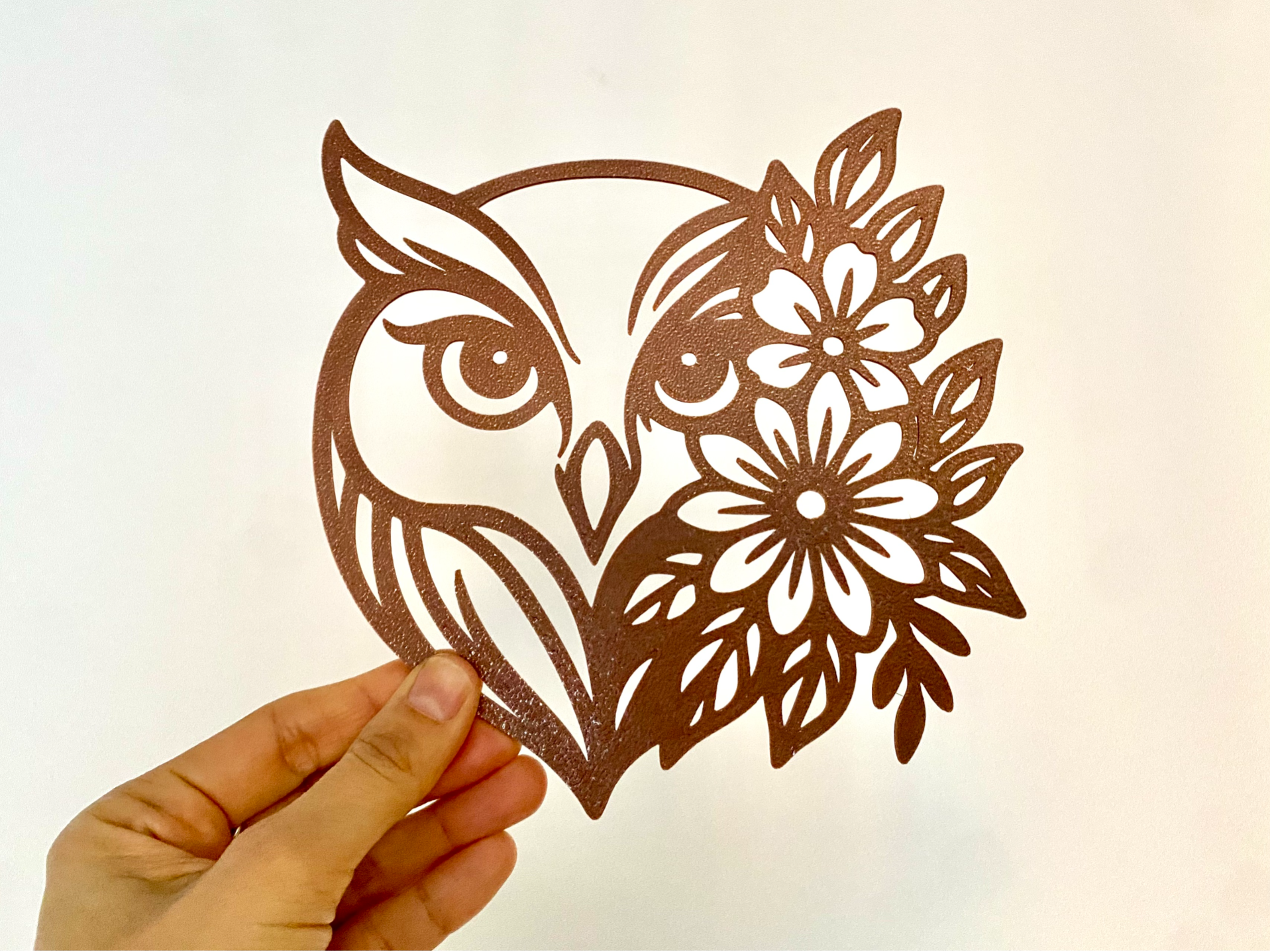 Floral Owl Heart