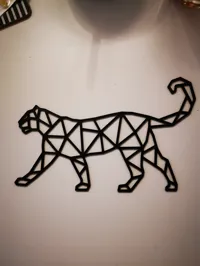 Chat origami low poly — déco murale — photo 2