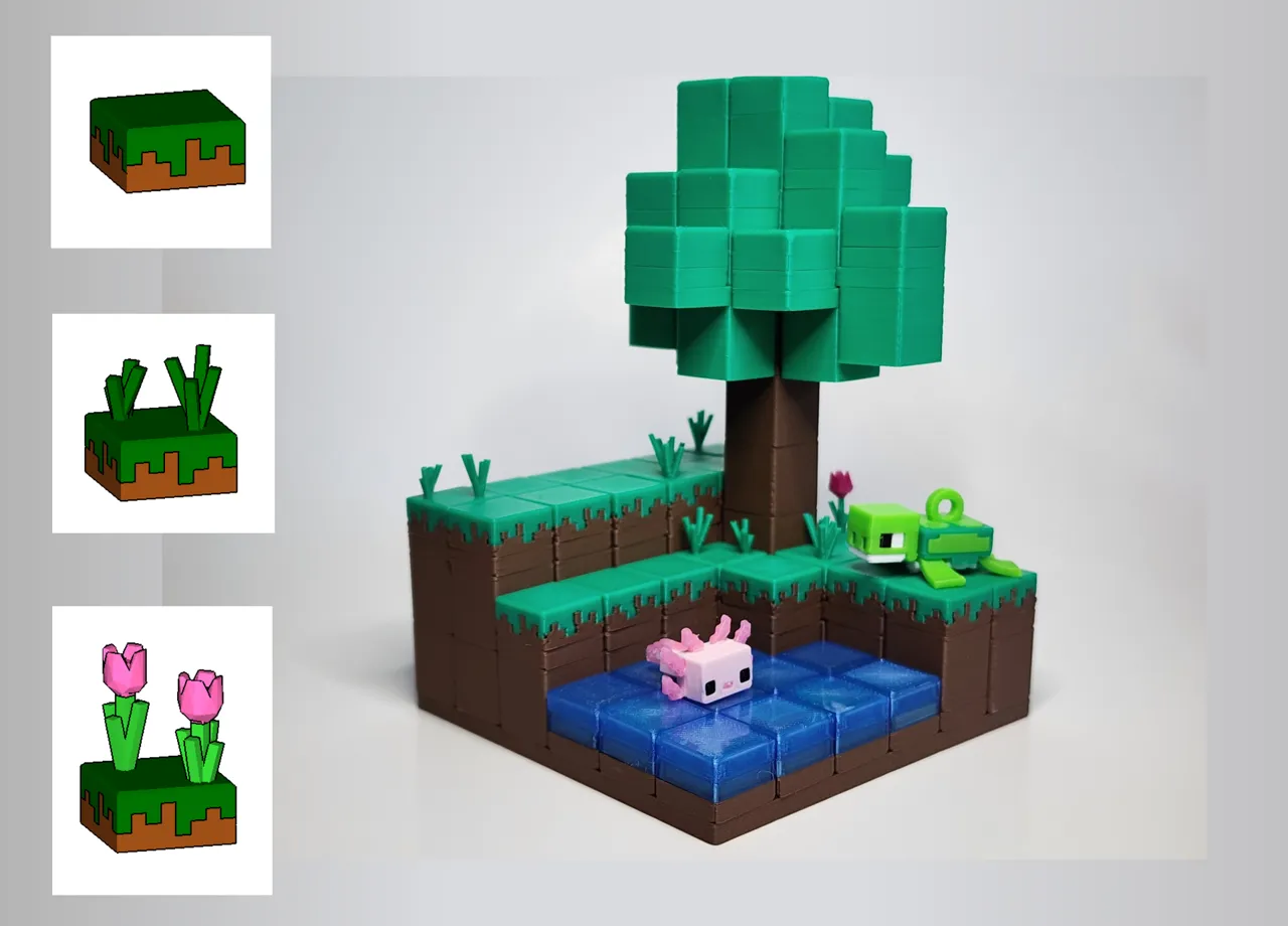 Minecraft-inspired Base/Diorama Builder view 3