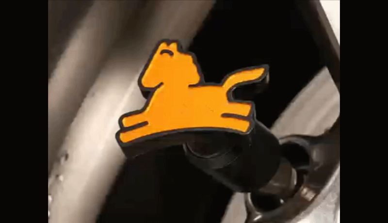 "Dash Dash Pony"Valve Stem Caps for Cars and Bikes