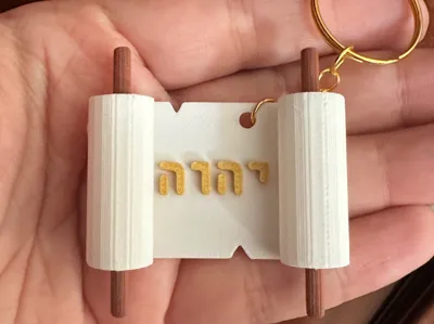 Scroll keychain with Yahweh's name