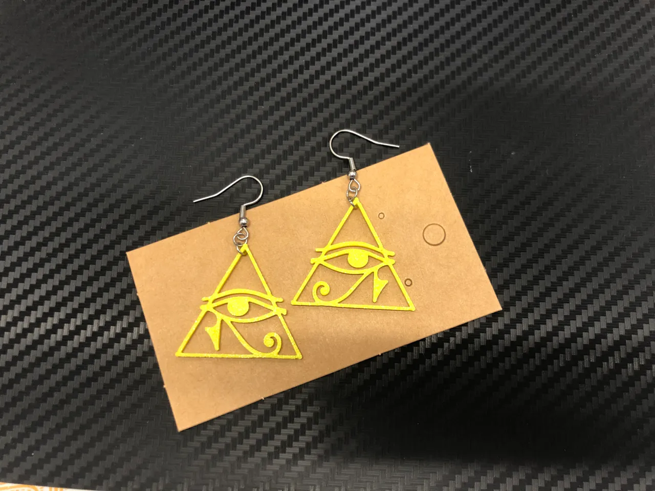 Horus eye earrings, no AMS, 0.4 mm nozzle view 2
