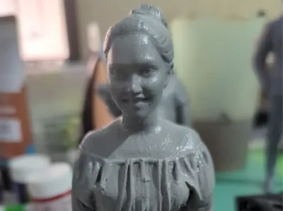 girl upper body statue