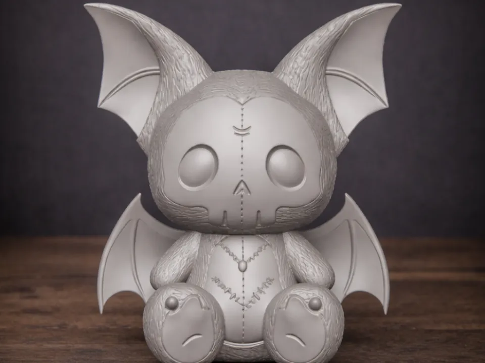 Gothic Bat Figure - Free 3D Print Model - MakerWorld