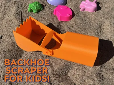 Backhoe Sand Scraper for KIDS!
