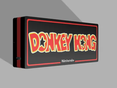 Donkey Light Box Donkey Kong Arcade logo Lightbox by KFD MakerWorld: Download Free 3D Models