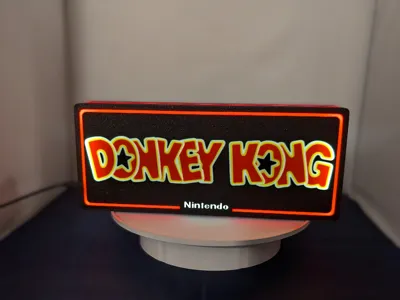 Donkey Light Box Donkey Kong Arcade logo Lightbox by KFD MakerWorld: Download Free 3D Models