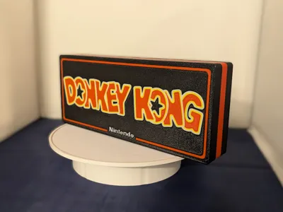 Donkey Light Box Donkey Kong Arcade logo Lightbox - Free 3D Print Model - MakerWorld