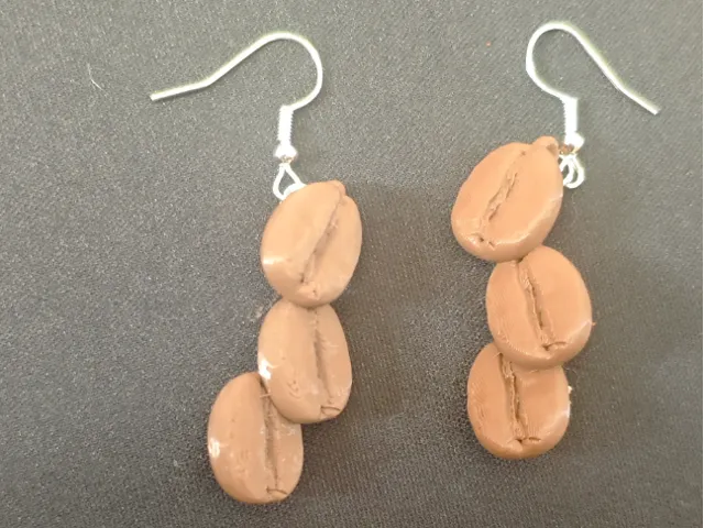 Coffee beans earrings