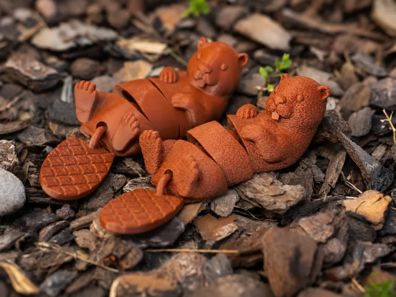 Cute Articulated Beaver - Print-in-Place