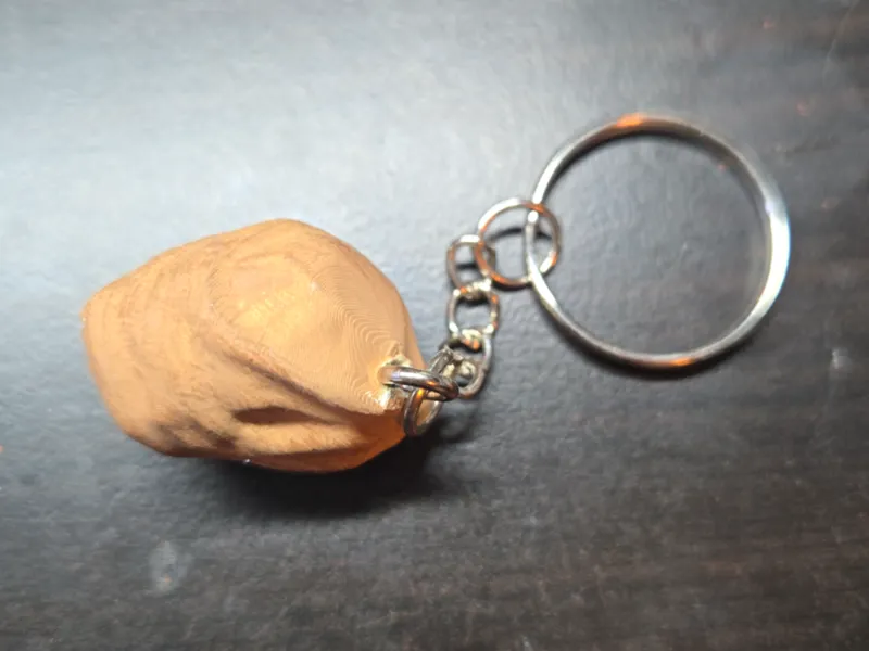 Rust Rock Keychain 