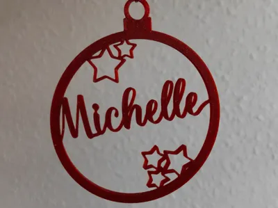 2D Christmas Ornaments with Names