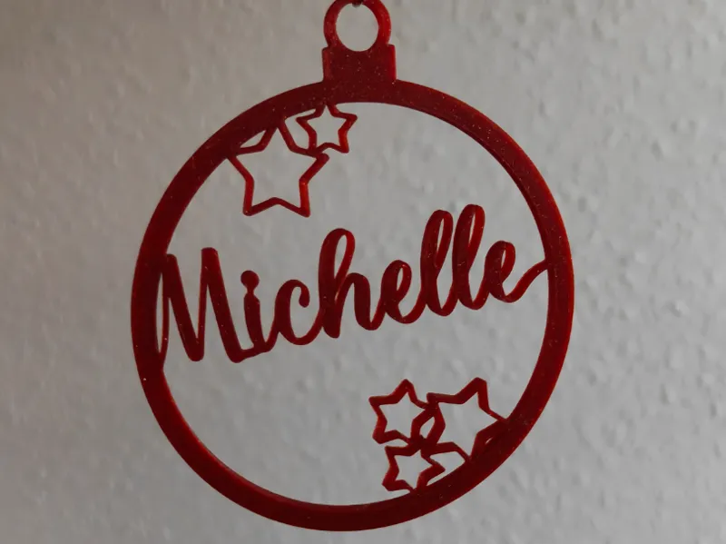 Weihnachtskugeln 2D mit Namen