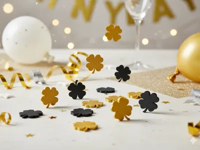 New Years Eve shamrock confetti!