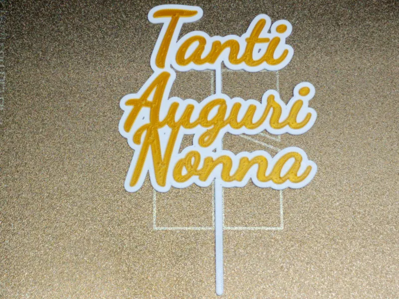 Tanti Auguri Nonna - cake topper