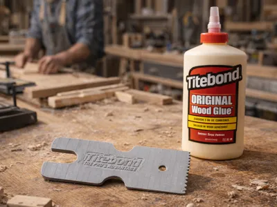 Open Titebond glue with a spatula
