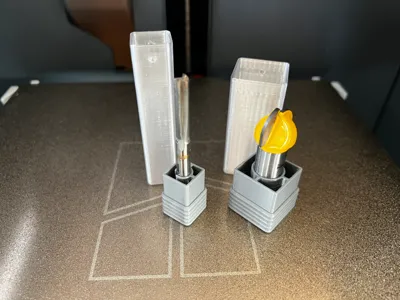 Router Bit Cases for 1/4" and 1/2" bits