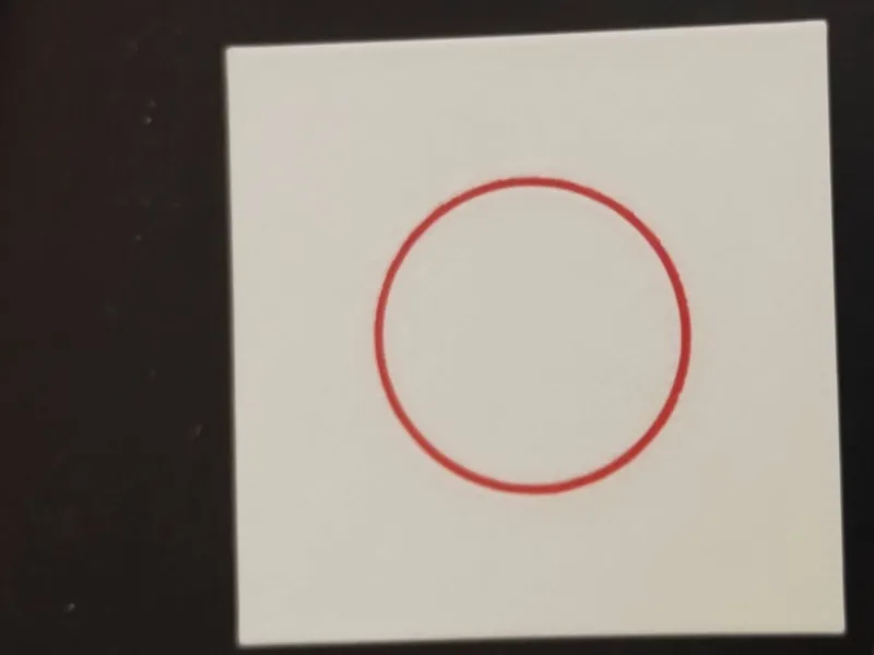 A perfect circle on "a piece of paper"