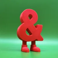 ampersand with legs