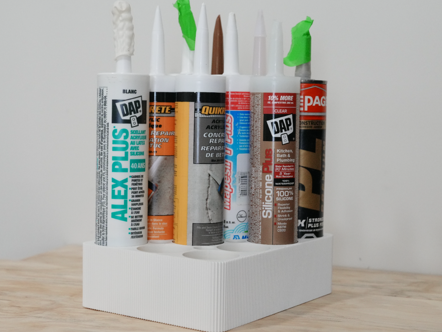 Caulk Tube Holder – 4 / 6 / 8 / 12 Tube Versions - 1