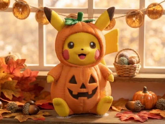 Modelo para impresión 3D: Halloween Pikachu. Referencia del modelo original.