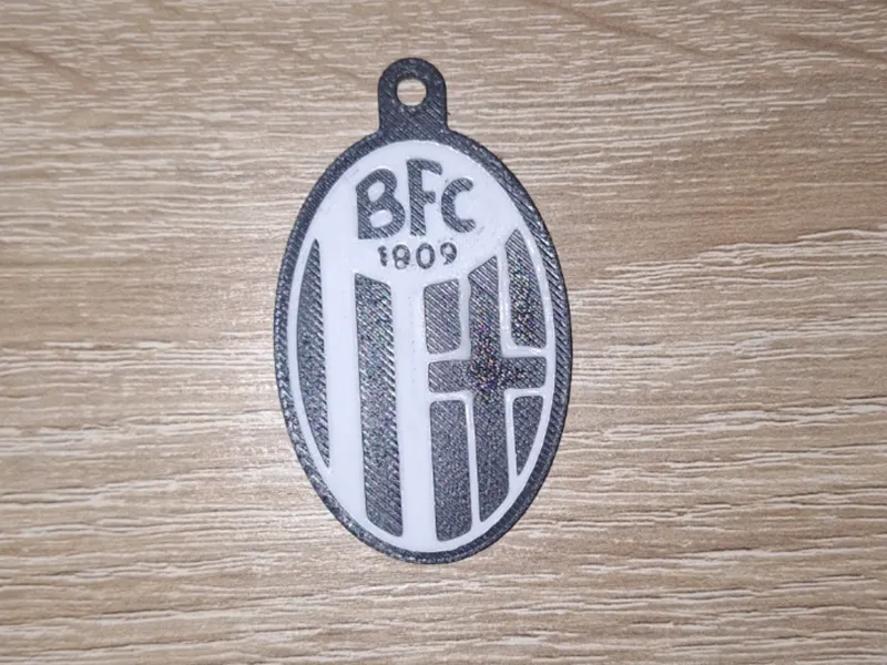 Portachiavi  Bologna Football Club bicolore no ams