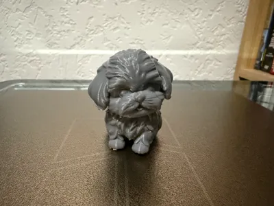 Cute Shih Tzu Dog Figure – Easy 3D Tree Supports
