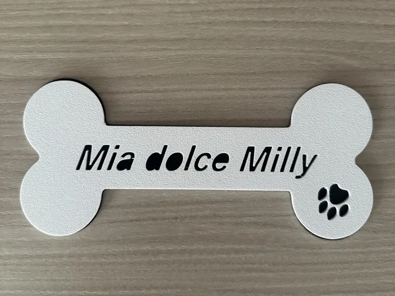 targhetta osso personalizzabile
