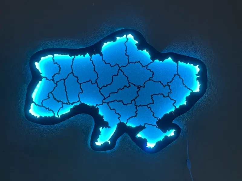 Map of Ukraine wall decoration