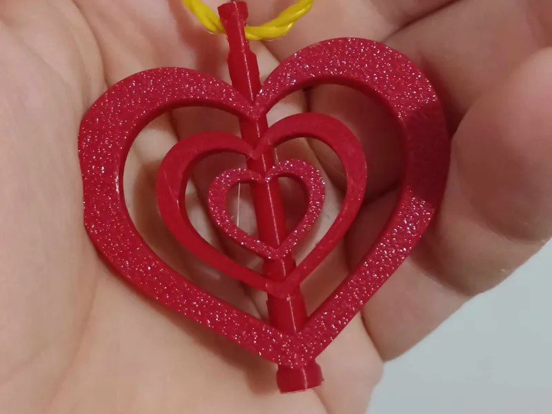 Rotaring Heart Pendant