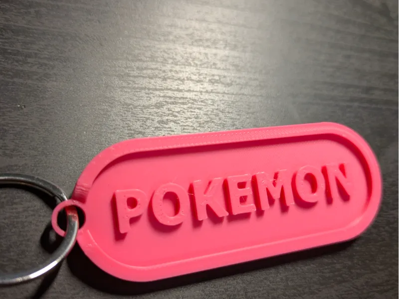 Pokemon Name Tag for Key Chain