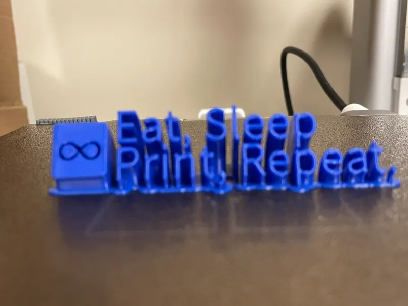 Eat, Sleep, Print, Repeat Sign