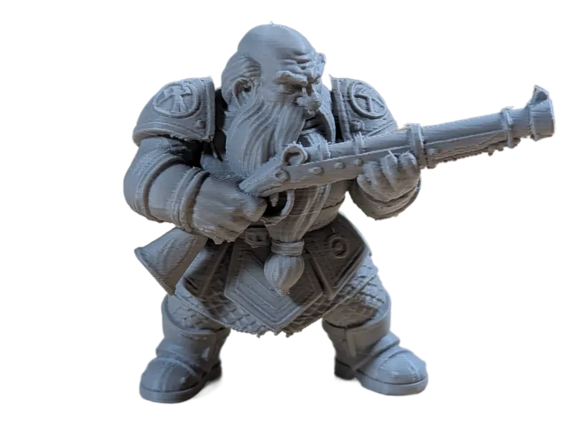 DnD Dwarf Male Rifleman Ready for Action