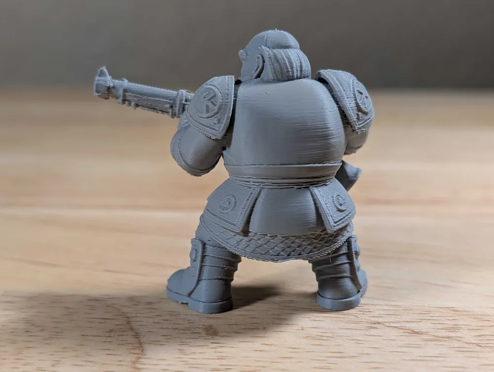 Dwarf Rifleman Gun DnD Dwarf Male Rifleman Ready for Action - Free 3D Print Model - MakerWorld