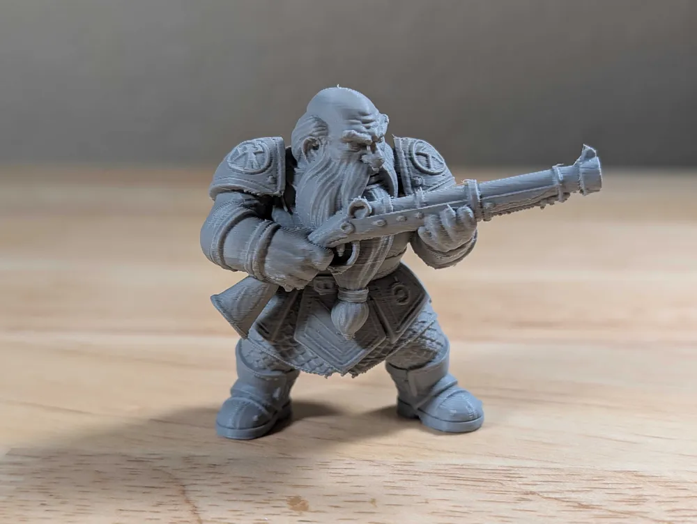 Dwarf Rifleman Gun DnD Dwarf Male Rifleman Ready for Action by Alan-and-Jordi MakerWorld ...