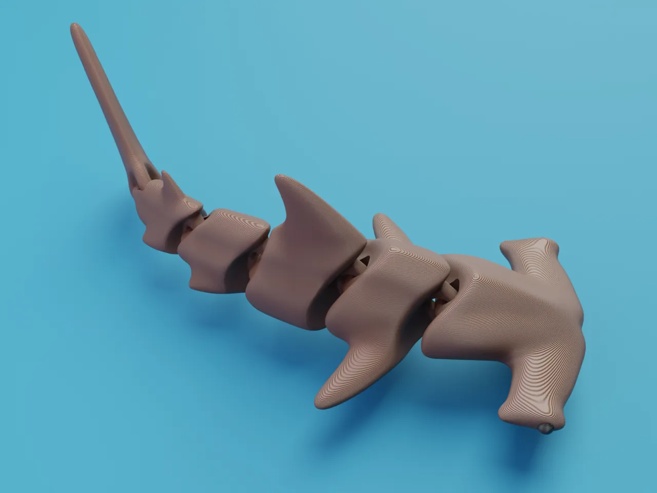 Articulated Hammerhead Shark view 3