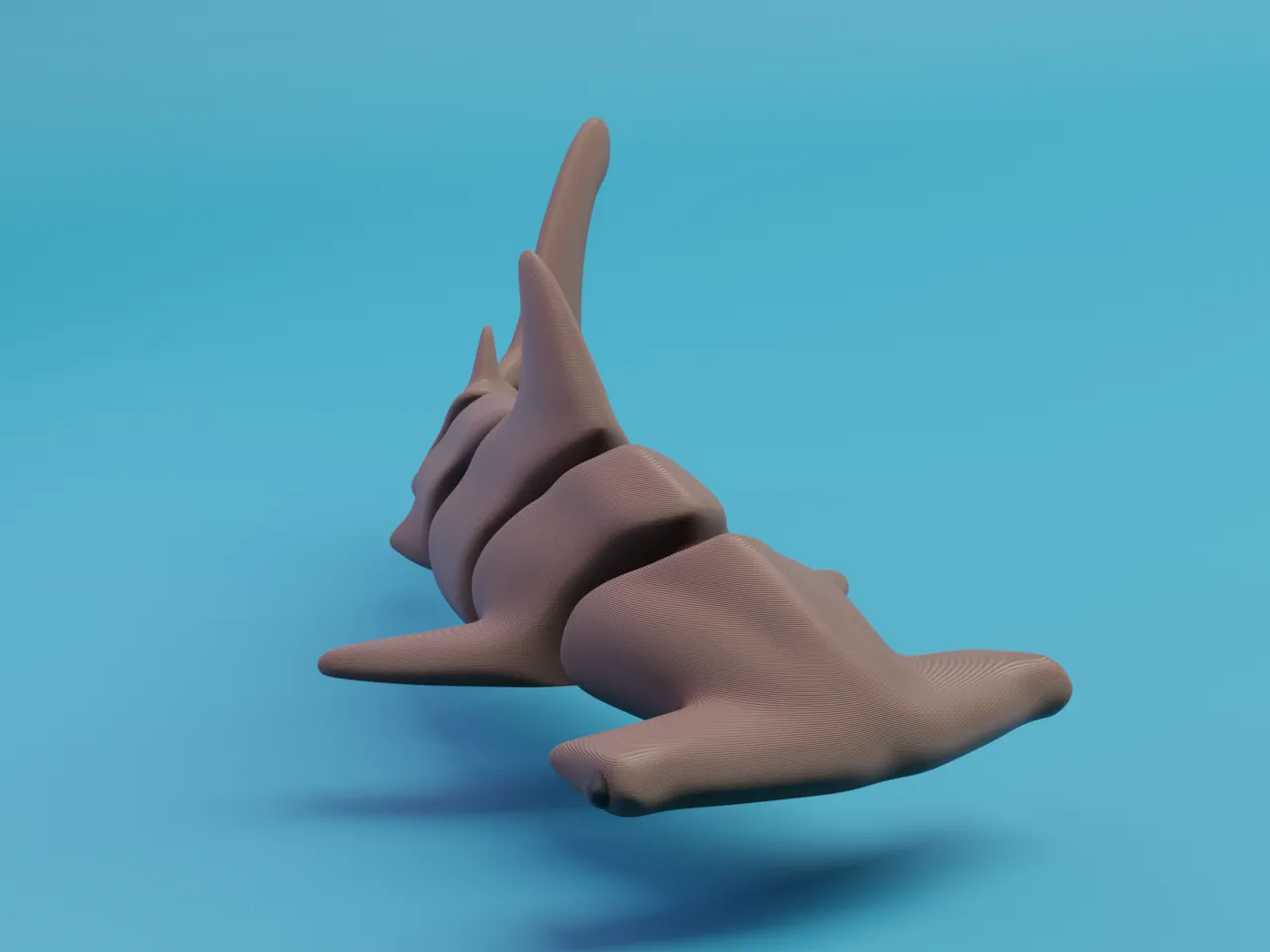 Articulated Hammerhead Shark view 2