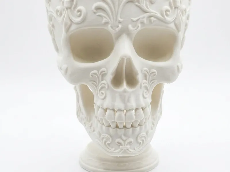 Skull pencil holder