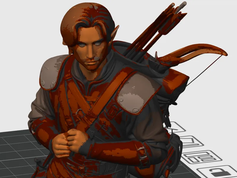 miniature for D&D Elf Ranger
