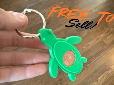 Turtle Penny Holder Keychain- Free to Sell!