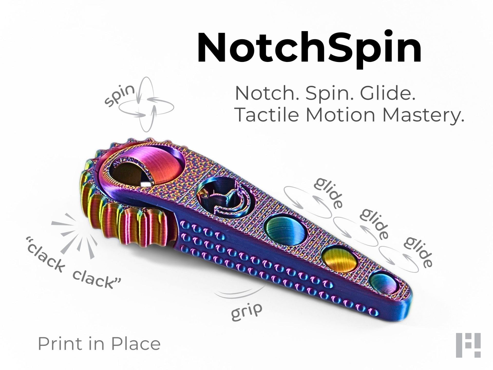 NotchSpin - Multi Motion Fidget (PIP, No AMS)