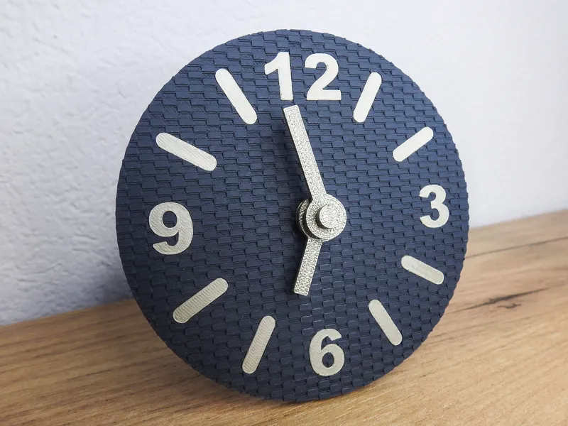 Table Clock Carbon