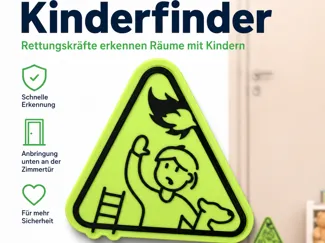 Kinderfinder–Türschild für Rettungskräfte