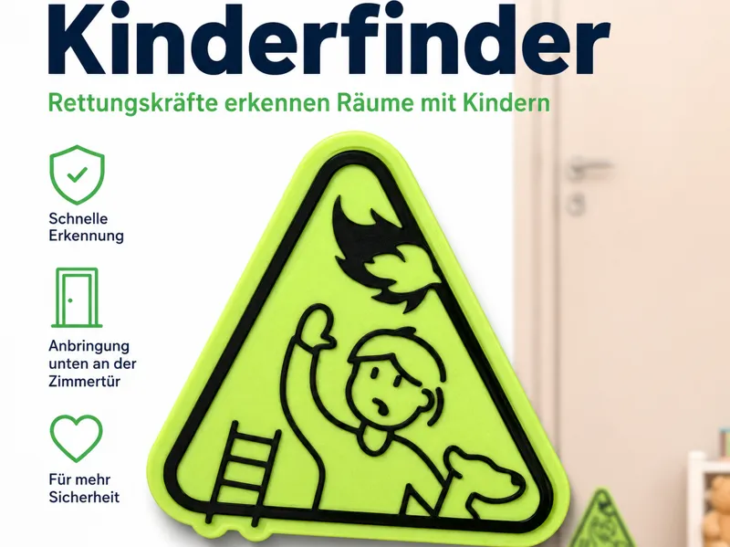 Kinderfinder–Türschild für Rettungskräfte