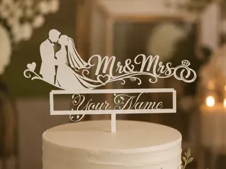 Customizable Wedding Cake Topper #2
