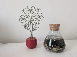 Minimalist Line-Art Flower - Bouquet