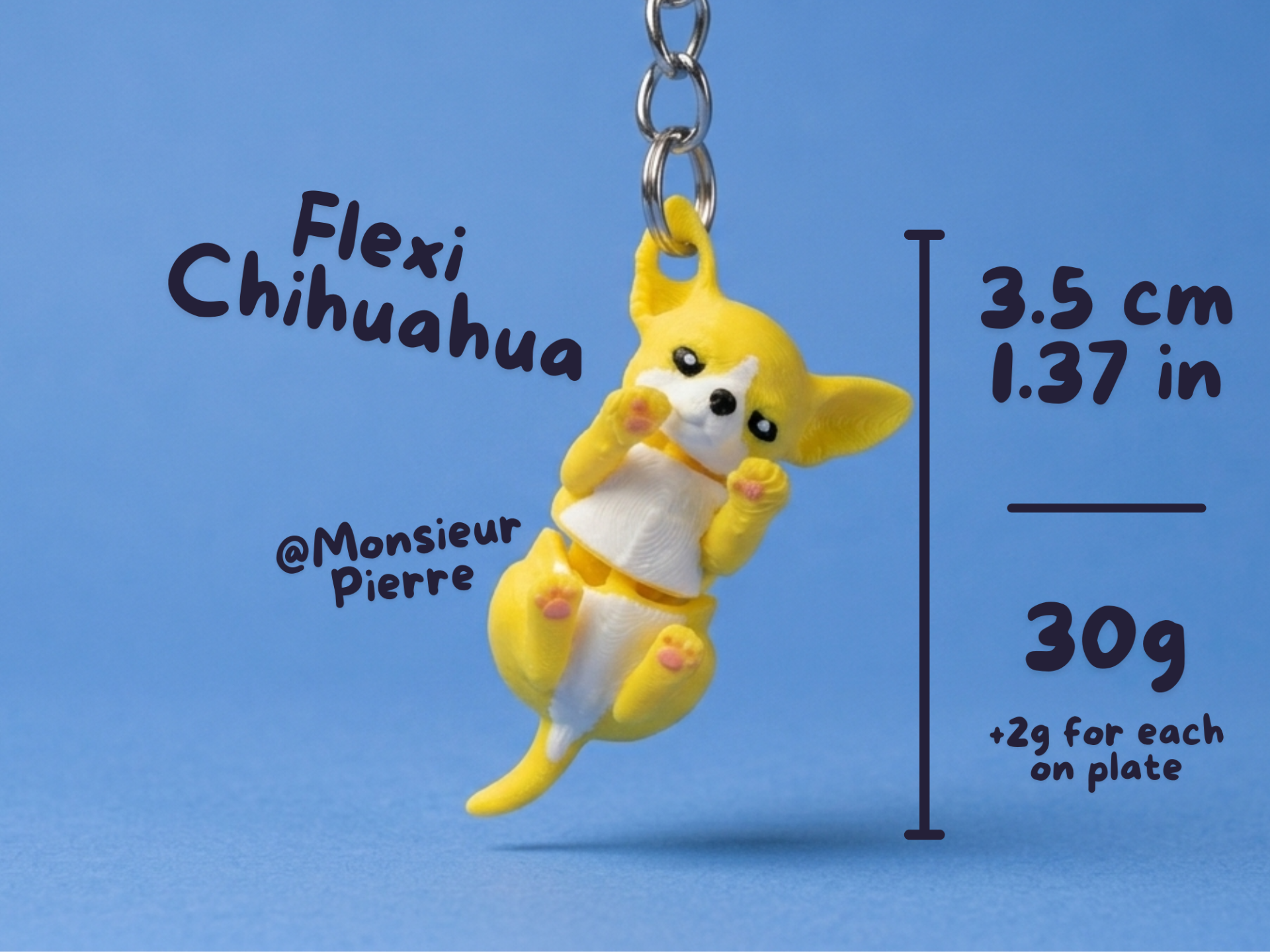 Flexi Chihuahua – Cute Articulated Keychain