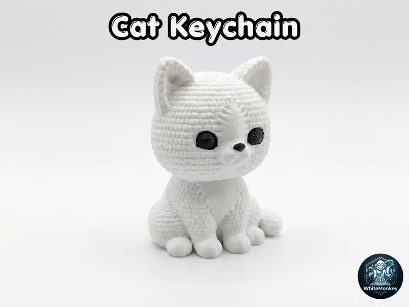 Cute knitted cat - normal & Keychain 60 Minutes
