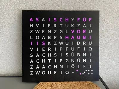 Seislerdütsch Word Clock
