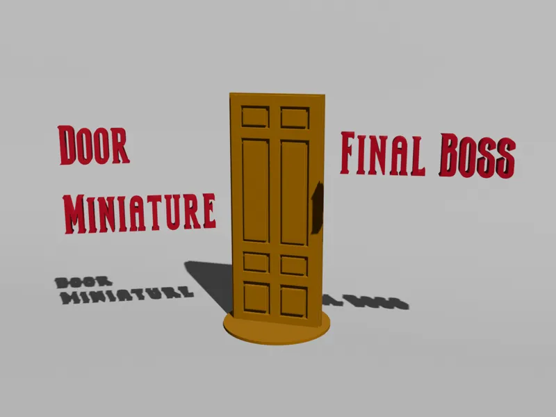 Final Boss Door Miniature for D&D